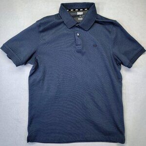 DKNY Men’s Soft Stretch Casual Cotton Polo Shirt - Navy - Medium